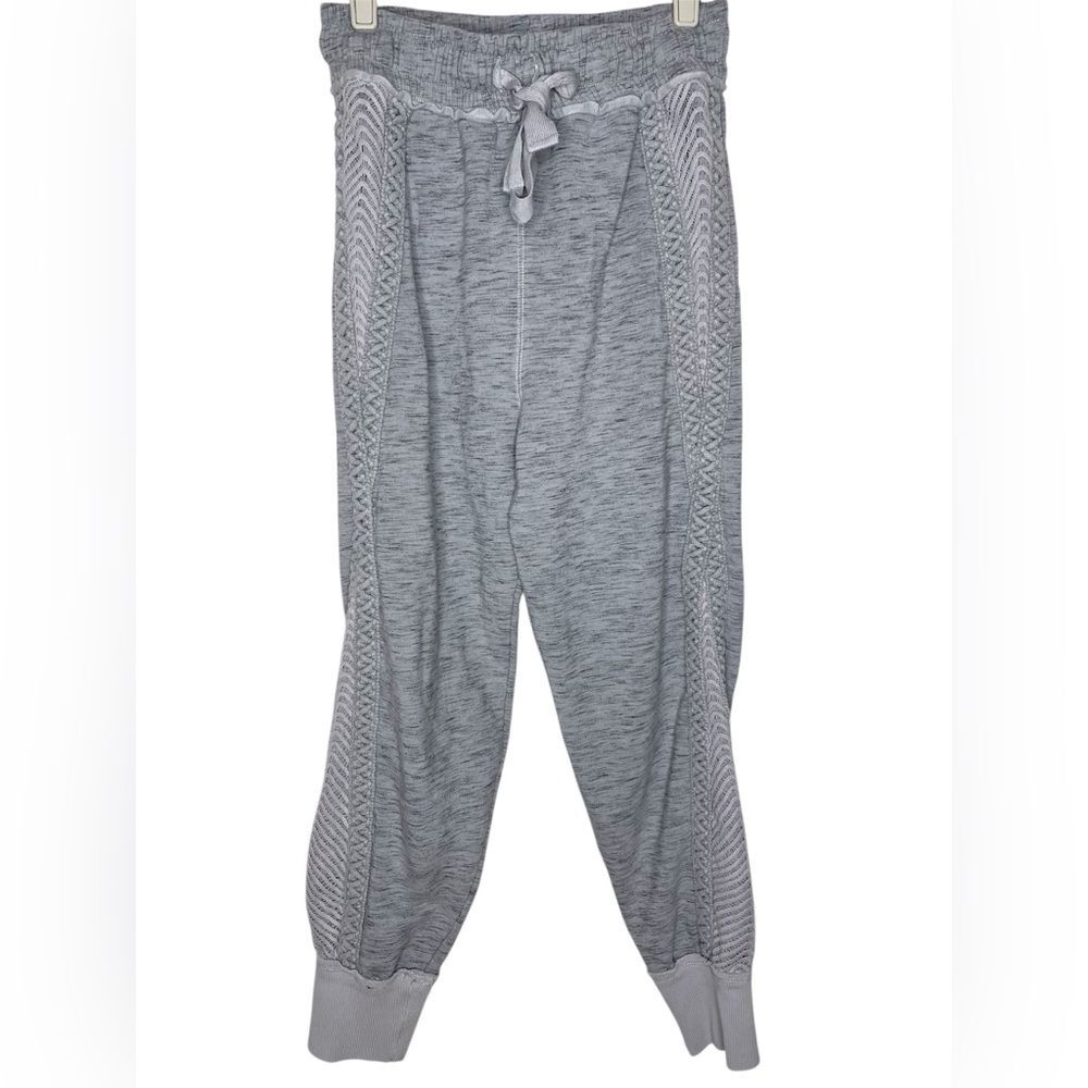 Free People FP Movement Joggers Knit Relaxed Casual Heathered Gray Size XS